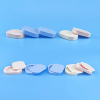 Desain Baru Kosmetik Unik Kemasan Makeup Bubuk Plastik Casing Kompak dengan Penutup Yang Dapat Diputar