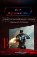 Vesa Mount Desktop 23.8/24 Inch VA Moniteur de jeu incurvé Écran large ultra mince 1080P avec 100Hz/180Hz pour PC de bureau Mini PC