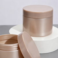 Flacon vide multi-tailles en PET couleur café clair avec bouchon à vis et large ouverture pour lotion corporelle, emballage cosmétique