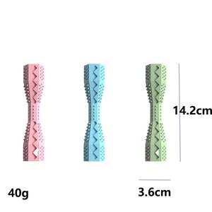 Alta calidad nuevo perro masticar juguete con fugas Tpr cachorro cepillo de <span class=keywords><strong>dientes</strong></span> pulido <span class=keywords><strong>dientes</strong></span> limpieza palo - Product Image 3