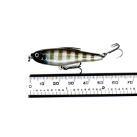 Leurre de pêche coulant en forme de crayon, 48mm 4.3g, mini leurre solide avec hameçons VMC, wobbler de pêche
