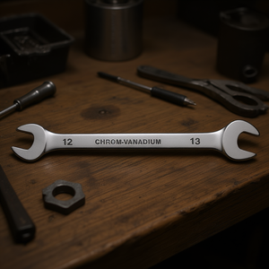 ประแจปากตายชุบโครเมียมเฟอร์วี 12x13 มม. โครมวาเนเดียมขัดเงา - Product Image 3