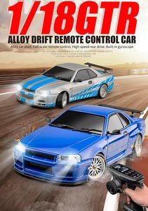 Dwi 2.4G <span class=keywords><strong>รถ</strong></span>ดริฟท์1:18 RC GTR <span class=keywords><strong>รถ</strong></span> <span class=keywords><strong>R34</strong></span>ไจโรสโคป<span class=keywords><strong>รถ</strong></span>แข่งโรดสเตอร์พร้อมไฟ LED ตัวถังอัลลอย<span class=keywords><strong>รถ</strong></span>ของเล่น RC สำหรับเด็ก - Product Image 2