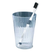 Lot de 3 tasses à eau en plastique PET à rayures verticales, prix de gros, pour petit-déjeuner, lait, café, couple, brosse à dents, bain de bouche