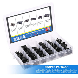 Assortiment de vis à écrou en U Winning Path Point, 225 pièces, noires, pour la réparation des garnitures de tableau de bord et de portières de voitures - Product Image 2
