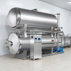 Autoclave de stérilisation spécialisée pour fruits de mer, destiné à la stérilisation sous vide des boulettes de poisson et des crevettes - Product Image 1