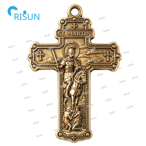 Collar con Colgante <span class=keywords><strong>de</strong></span> Medalla <span class=keywords><strong>de</strong></span> San Martín <span class=keywords><strong>de</strong></span> Tours, Oración Católica Religiosa, Medalla Personalizada <span class=keywords><strong>de</strong></span> San Martín <span class=keywords><strong>de</strong></span> Tours - Product Image 5