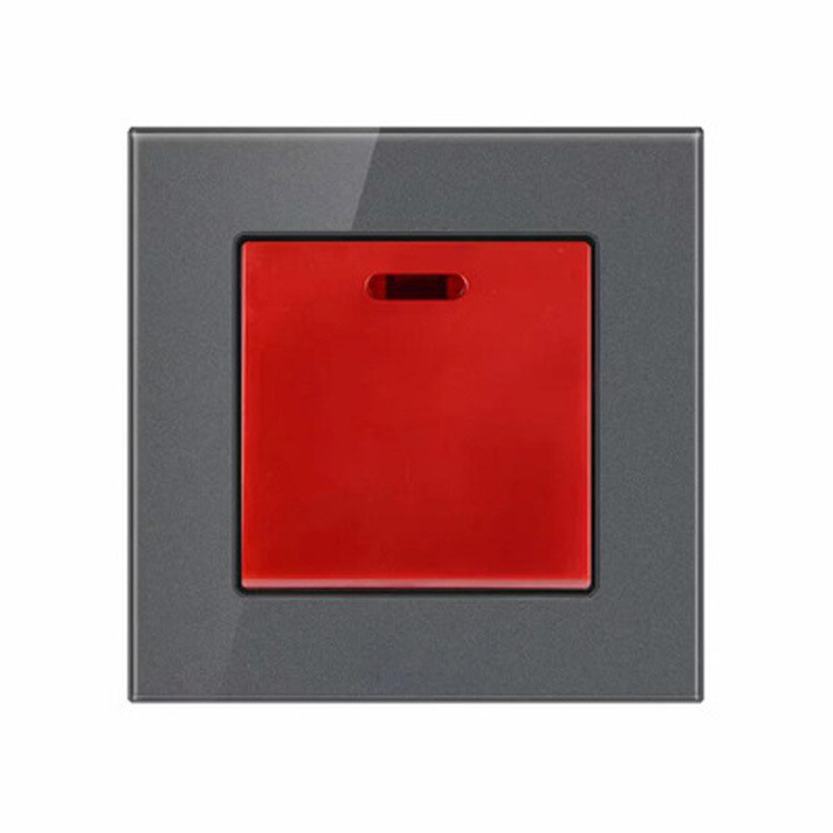 20A High Power 45A Tempered Glass British Dingdong Doorbell 13A Feishu Exhaust Fan Wall Switch Panel