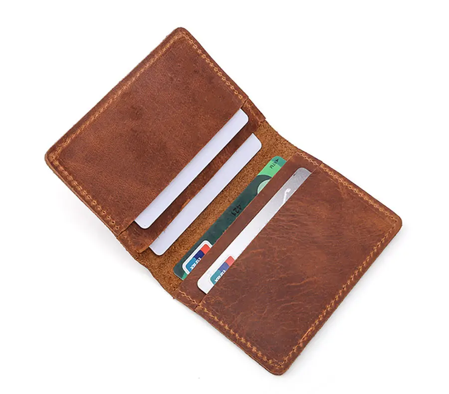 Toptan satış hakiki deri iş kartlıklı cüzdan