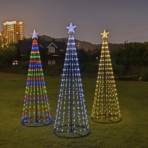 Weihnachtsdekoration für Außenbereich – Wasserdichte Stern-<span class=keywords><strong>Spiral</strong></span>-Eisen-Beleuchtung für Künstliche Weihnachtsbäume - Product Image 3