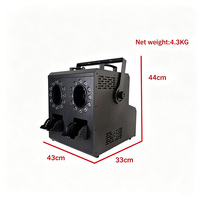 Máquina de Burbujas de 2 Cabezas DMX512, Efecto Especial Profesional para Escenarios, Soplador de Cuatro Ruedas de Alto Rendimiento para Bodas, Fiestas, DJ, Discotecas y Clubs