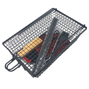 Cesta para Asar de Gran Capacidad con Tapete para Parrilla, Guantes para Barbacoa, <span class=keywords><strong>Pinchos</strong></span> para Asar, Cesta Metálica Antiadherente para Freír en Profundidad para Cocina - Product Image 3