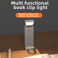 Lampe de lecture multifonctionnelle moderne, clip de livre, DC 5V, USB Type-C rechargeable, 5 niveaux de luminosité réglables, protection des yeux, compatible AC/DC, mini