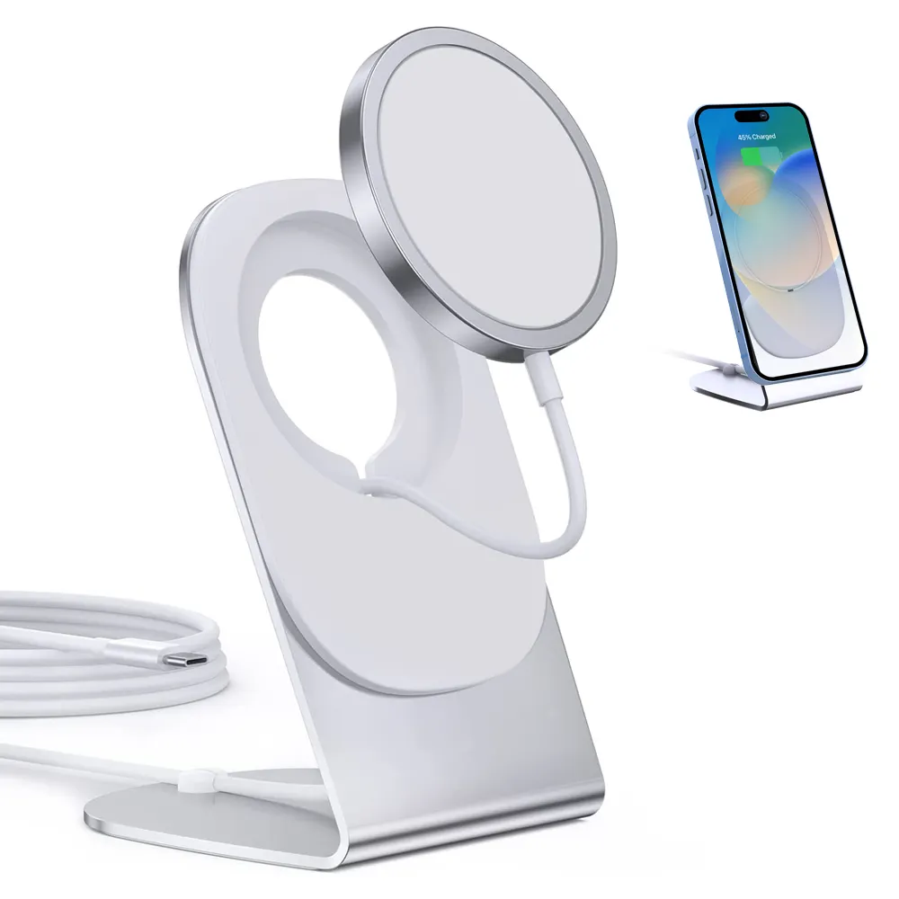 2 in 1 Magnetic Wireless Charger Tragbarer 15W Fast Magnetic Charger Stand für Iphone Chargers Wireless