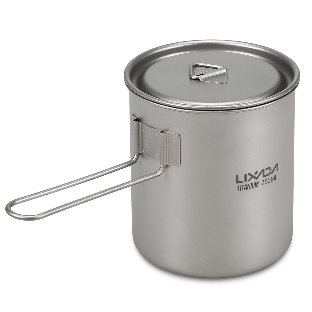 Lixada 750mlキャンプチタンポットウォーターカップ、取り外し