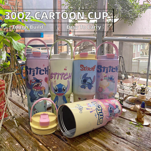 New 30oz double-layer thép không gỉ xe Cup xách tay ngoài trời rơm chân không chai cho cắm trại - Product Image 2