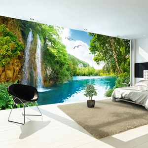 <span class=keywords><strong>Papier</strong></span> <span class=keywords><strong>peint</strong></span> mural 3D personnalisé, décoration intérieure, cascade de <span class=keywords><strong>montagne</strong></span> verte, paysage naturel, <span class=keywords><strong>papier</strong></span> <span class=keywords><strong>peint</strong></span> photo 3D, à coller et à décoller - Product Image 4