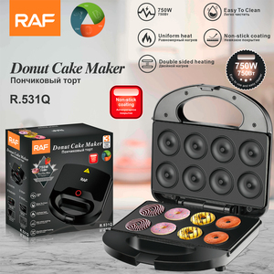 Prensa Eléctrica para Hamburguesas RAF R.531Q de 750W con Revestimiento Antiadherente, Doble Calentamiento para el Hogar, Desayunos Dulces - Product Image 6