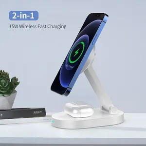 Hot Selling mobile phone Smart Watch headphone 15w 3in1 wireless Charger 2in1 Fast Charging wireless charger Adapter