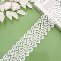 Dentelle soluble dans l'eau, grandes et petites coquilles, accessoires de broderie, accessoires de robe raffinés, garniture en dentelle polyester