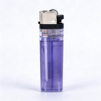 Briquet à gaz jetable classique en plastique transparent, écologique et sûr, pour usage quotidien et cadeaux, vente en gros simple