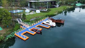 Pont flottant favorable à l'environnement dans la mer pour des touristes avec les balustrades et le Decking - Product Image 6