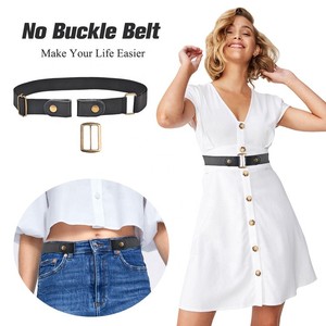 En gros pas de <span class=keywords><strong>boucle</strong></span> <span class=keywords><strong>ceinture</strong></span> extensible <span class=keywords><strong>élastique</strong></span> <span class=keywords><strong>sans</strong></span> <span class=keywords><strong>boucle</strong></span> <span class=keywords><strong>ceinture</strong></span> réglable taille hommes femmes <span class=keywords><strong>ceinture</strong></span> en cuir - Product Image 3