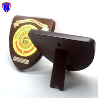 Bouclier en bois nouveau produit créatif, prix personnalisé, plaque de bouclier en bois MDF, trophée avec support, offre spéciale