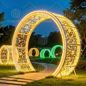 LED Christmas Arch Light Manufacturer China Custom Outdoor Holiday Decoration Archway Supplier OEM ODM - Product Image 2