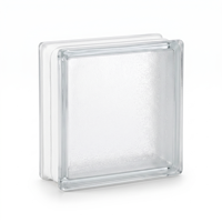 Meilleure Vente : Brique de Verre Creuse Décorative Carrée à Finition Mate Transparente pour Cloison Intérieure Domestique