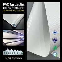 Rouleau de tissu tissé enduit de PVC 650 g/m², imperméable, coupe-vent, ignifuge, anti-UV, bâche pour événements, camping, tente