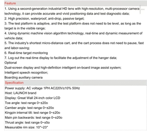 Système d'alignement automatique des roues Launch X-831E, alignement des pneus, équilibreur de roues, haute qualité, certifié CE, compatible ADAS - Product Image 6