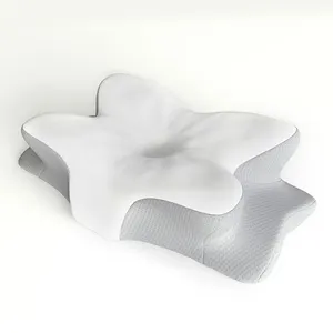 2024 High Quality Hot Selling Memory Foam Pillow Conforms To Ergonomic Design Butterfly Shape Memory Foam Sleep Pillow