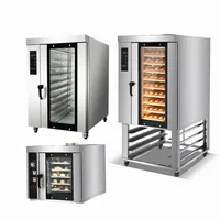 Pemanggang Roti Besar Hemat Energi Batch 70l 100l Oven Konveksi Listrik Elemen Pemanas Fase Tunggal India dengan Panci Stainless 60*40