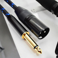 2M Câble XLR mâle vers 1/4 Cordon pour microphone 6.35mm TS Mono 3 Pin Male Quarter Inch Disbalanced Audio Interconnect Wire Mic Cord