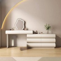 Nouvelle Arrivée : Commode de Chambre Moderne avec Miroir, Table de Maquillage Haut de Gamme en Bois avec Tiroir de Rangement, Meuble Multifonctionnel