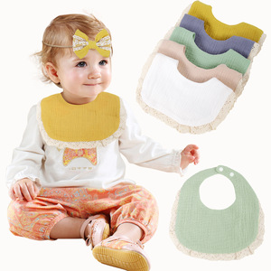 Set di 3 Bavaglini Morbidi in Cotone Regolabili per <span class=keywords><strong>Neonati</strong></span>, Bandana per Bambini e Bambine, Asciugamano per Alimentazione e Saliva - Product Image 4