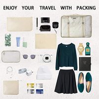 ANQI – lot de 8 Cubes d'emballage durables fabriqués en usine, sans odeur, respectueux de l'environnement, organisateurs d'emballage de bagages pour accessoires de voyage
