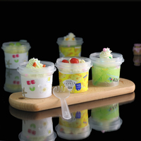 Gobelets en plastique PP, boîtes à mousse, gâteaux au gelée, lait de coco, pudding glacé, snacks, boissons, glaces, desserts pour sushis