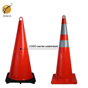 Wholesale 28 Inch Collapsible Plastic Road Safety Barrier With Sleeve Led Orange Rubber PE PVC Traffic Cones