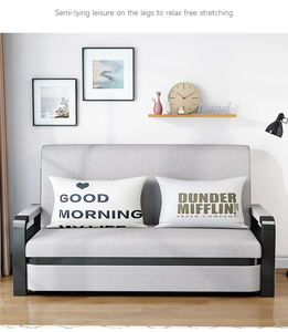 Sofa <span class=keywords><strong>Bed</strong></span> Teleskopik Multifungsi Lipat untuk Ruang Tamu, Set Tempat Tidur <span class=keywords><strong>Single</strong></span> Seksional Kayu Solid - Product Image 6