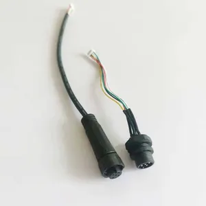 Conector de 4 5 8 pinos para montagem em painel macho fêmea código A M12 para Jst contactos terminal de fio conjunto de cabos chicote de fios