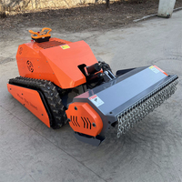 Livraison gratuite, tondeuse à gazon tout-terrain à moteur essence CE EPA, machine agricole à chenilles en caoutchouc, tondeuse à gazon robotisée télécommandée