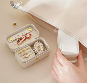 Cute Mini Travel Jewelry Storage <b>Boxes</b>, Multi-Size Portable Jewellery Organizers for Rings, <b>Earrings</b>, Necklaces & Lipsticks - Product Image 5