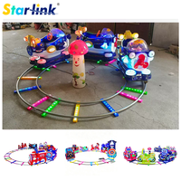 Train électrique commercial pour enfants sur rail, mini-attraction de montagnes russes à piles pour parcs d'attractions et centres commerciaux Starlink >500kg
