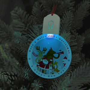 Ornements <span class=keywords><strong>de</strong></span> Noël en acrylique à sublimation <span class=keywords><strong>avec</strong></span> lumière LED, personnalisables <span class=keywords><strong>avec</strong></span> <span class=keywords><strong>photo</strong></span> et nom, décorations <span class=keywords><strong>de</strong></span> Noël, cadeau familial - Product Image 3