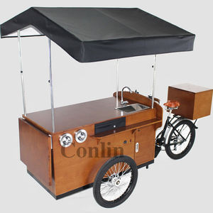 इलेक्ट्रिक कैफे ट्रिक बाइक कॉफी वेंडिंग कार्ट मोबाइल ट्राईसाइकिल - Product Image 4