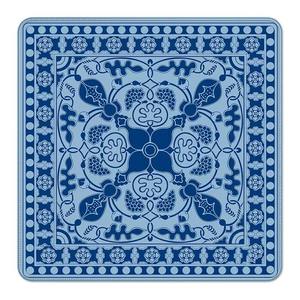 Tapis de jeu de mahjong floral mandala rétro <span class=keywords><strong>Majorelle</strong></span> Yellow Base, avec dos en caoutchouc antidérapant et absorption des chocs - Product Image 4