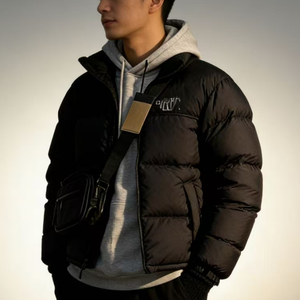 <span class=keywords><strong>Abrigo</strong></span> de Invierno para Hombre, Diseño Nuevo, Cuello Alto, Tejido, Juvenil, Cálido y Elegante - Product Image 3