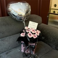 Vente en gros de fleur éternelle câlin seau 21 roses boîte-cadeau fleur longue durée véritable rose naturelle éternelle préservée